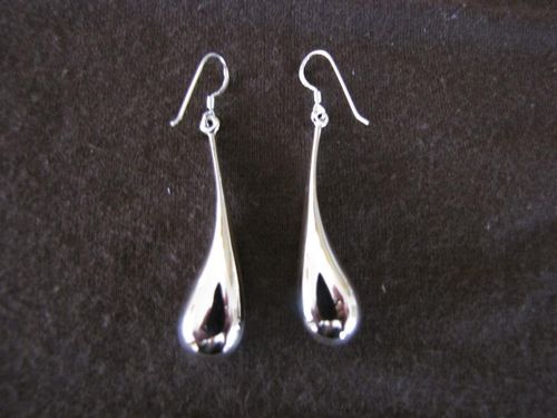 Silver Drop Design Earrings