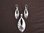 Silver Ellipse Mother of Pearl Earrings