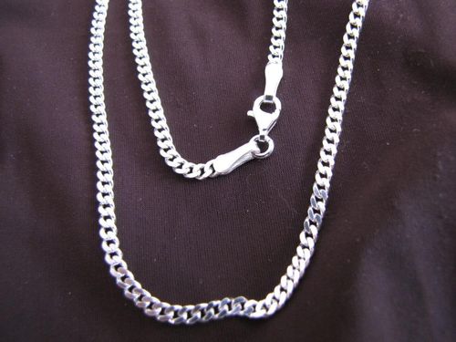 Silver Filed Curb Chain