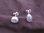 Oval Silver Rose Quartz Stud Earrings