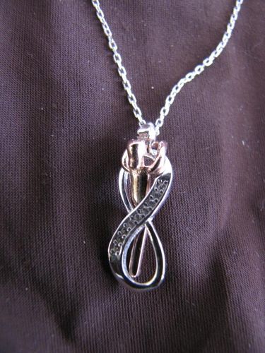 Silver and Rose Gold Infinity Necklace