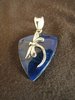 Silver Dragonfly Blue Paua Shell Pendant