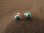 Silver Round Gemstone Stud Earrings