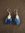 Silver Teardrop Sea Blue Drop Earrings