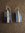 Rectangle Silver Sea Blue Drop Earrings