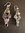 Silver Rough Tourmaline Garnet Earrings