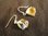 Silver Rough Citrene Gemstone Earrings