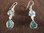 Silver Rough Apatite Gemstone Earrings