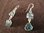 Silver Rough Apatite Gemstone Earrings