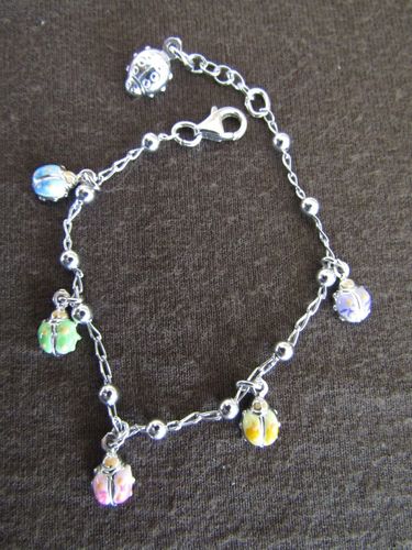 Children's Silver Ladybird Bracelet