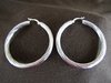 Silver Twist Wire Design Hoop Earrings