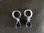 Silver Hoop Earrings with Teardrop Charm
