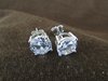Silver 8mm Round Cubic Zirconia Earrings
