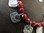 Silver Red Agate & Greek Key Necklace