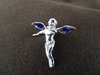 Silver Enamelled Wings Angel Pendant