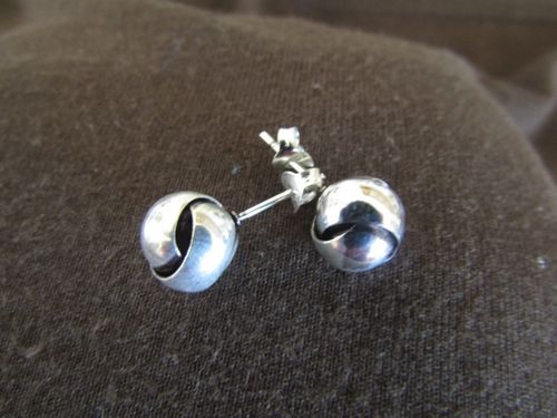 Oxidised Silver Knot Stud Earrings