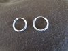 Silver 2mm 10mm Diameter Hoop Earrings