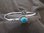 Silver Oval Turquoise Bangle
