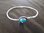 Silver Oval Turquoise Bangle