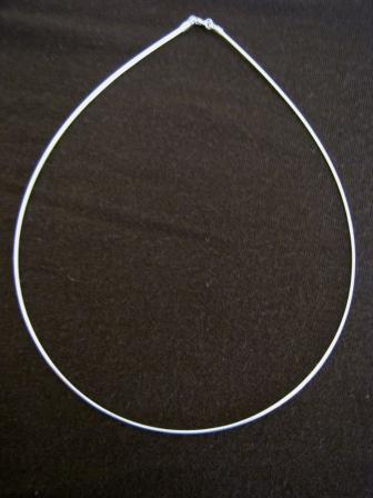 Silver 1mm Wire Necklet